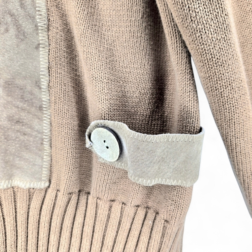 Jessica London  Sweater Jacket/cardigan. Tan, Suede, Size 18/20 - Picture 7 of 15